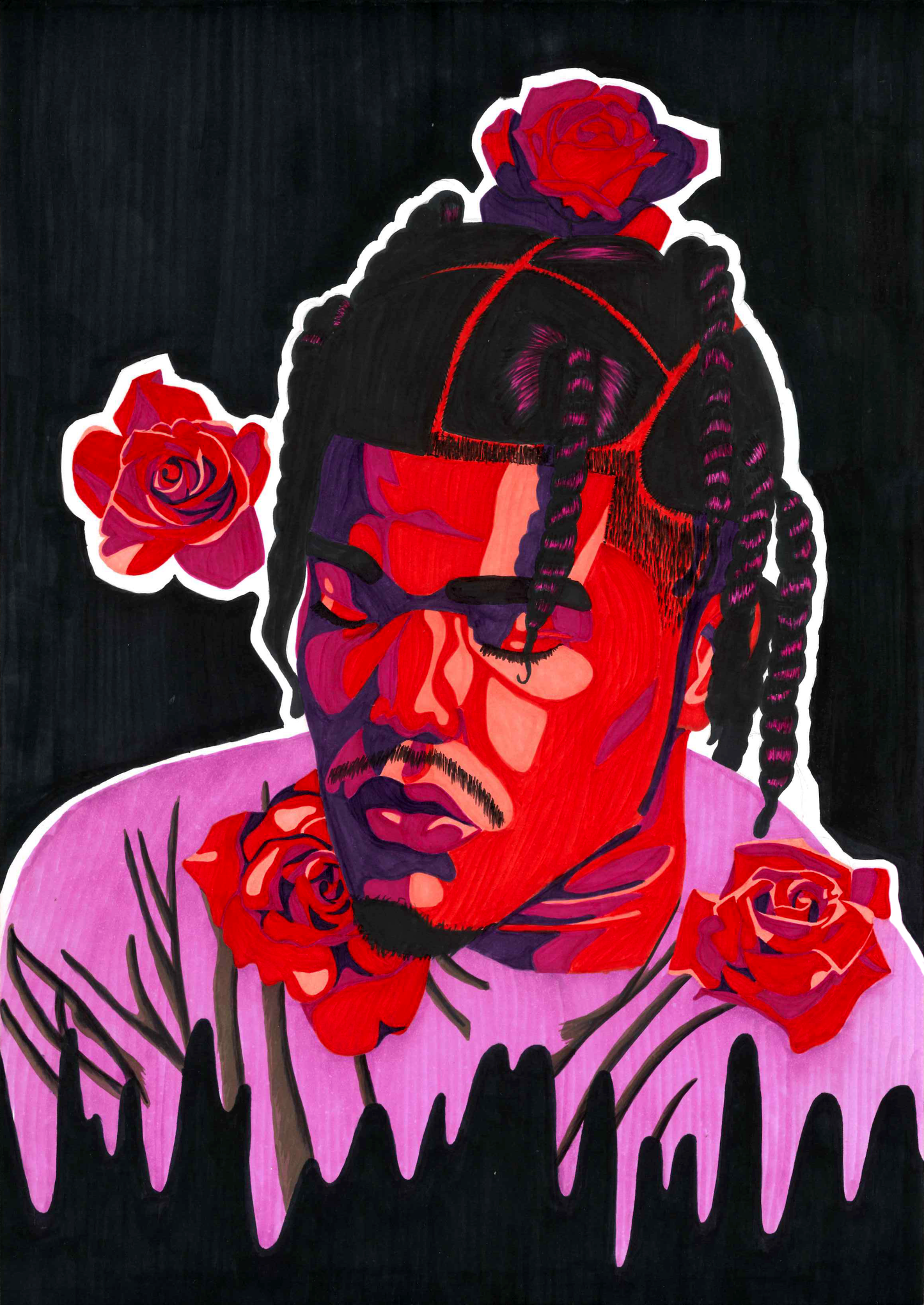 Smino "Irish roses" pop art print